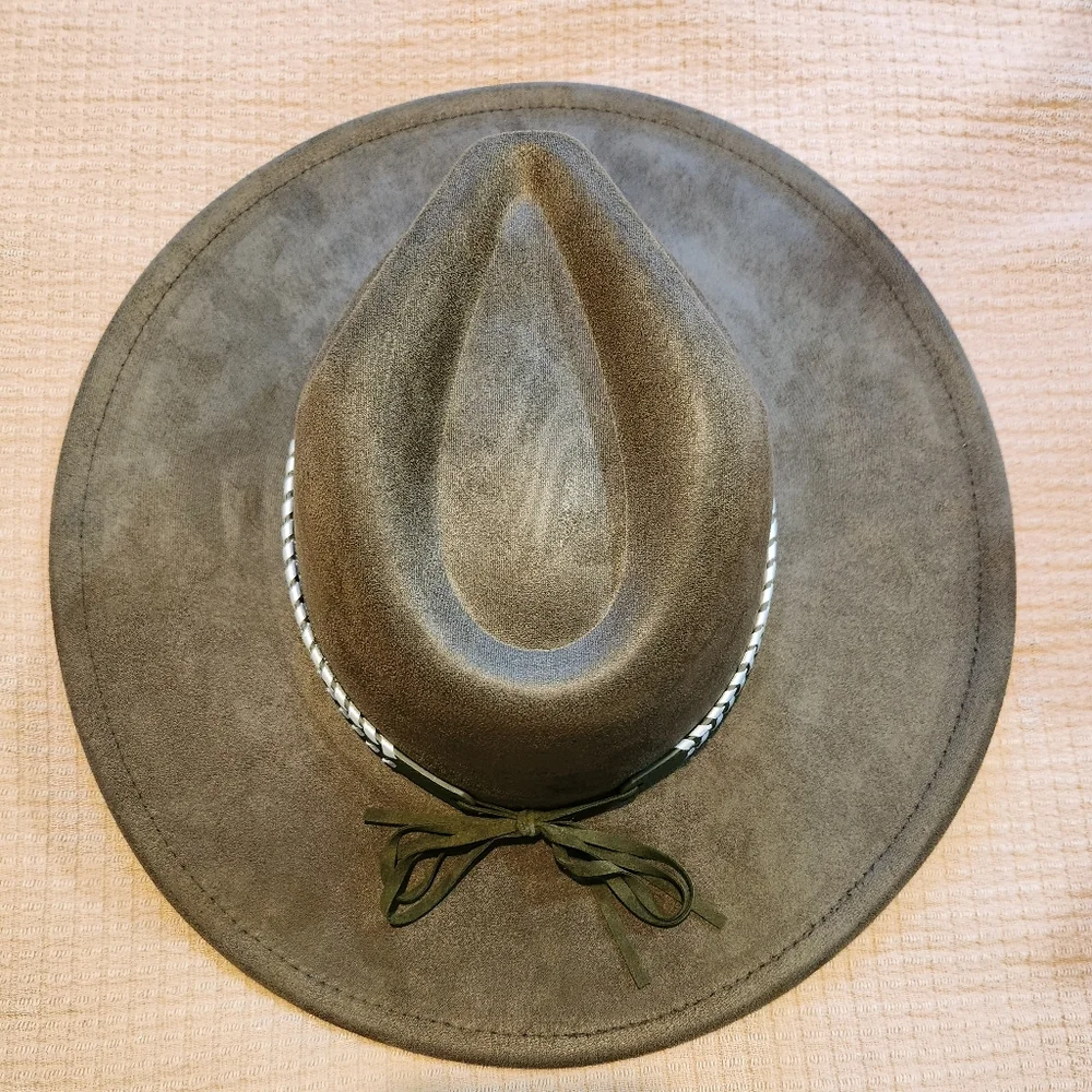 NWT Anthropologie Two-Tone Rancher Cowboy Hat